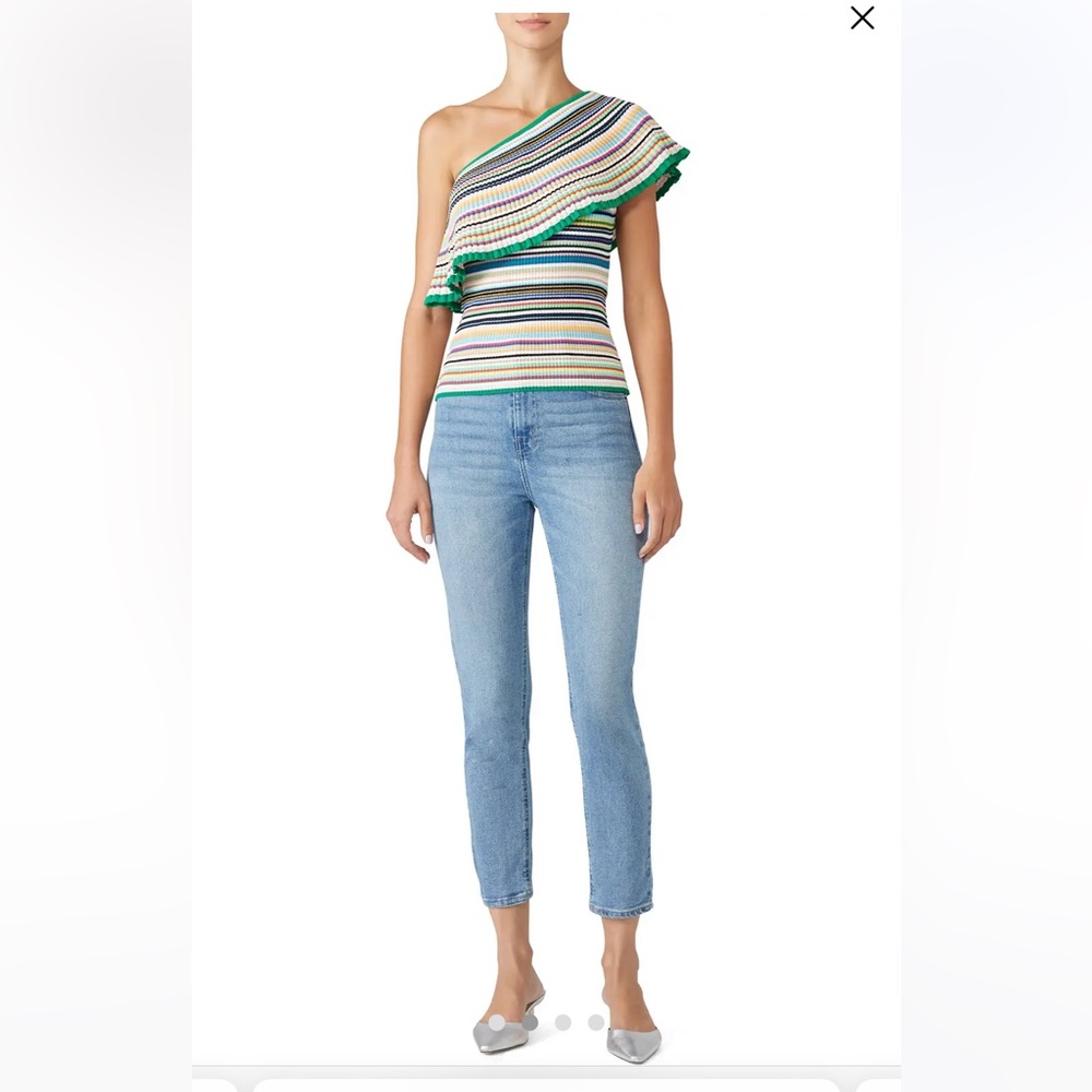 Milly Rainbow Stripe Knit Top size P (small)